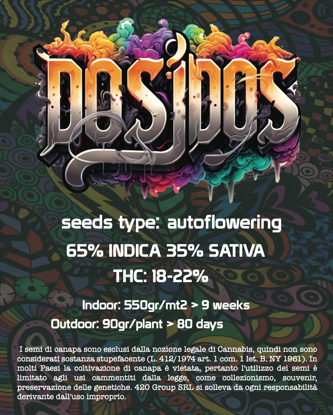 Do-Si-Dos Cannabis Seeds - THC Auto Seeds Do Si Dos - THC 18-22% - MamaMary