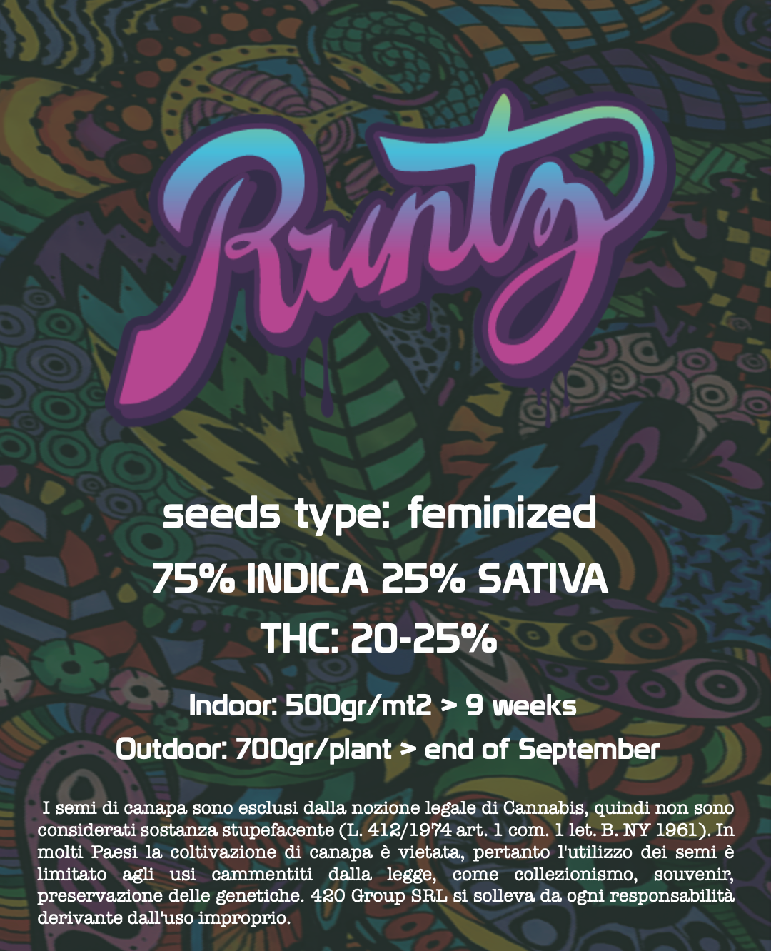 Runtz Semi di Cannabis Femminizzati THC Seeds | THC 20-25% - MamaMary
