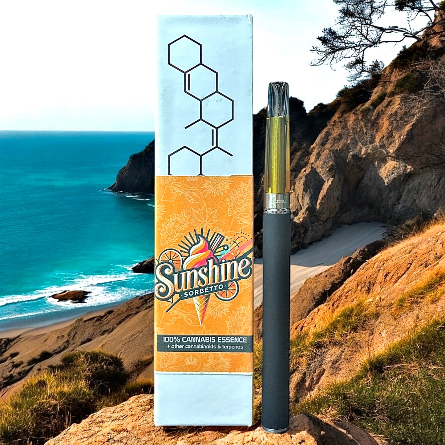 Vape Kit Sunshine Sorbetto 100% Cannabis Essence